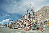 Ladakh - Chang-la, the 3rd highest pass in the world with the characteristc prayer flags 